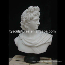 Famous stone head bust white marble Apollo marble bust for decoration